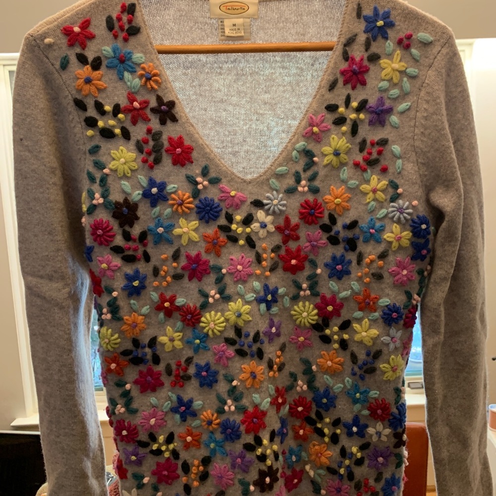 Talbots embroidered sweater